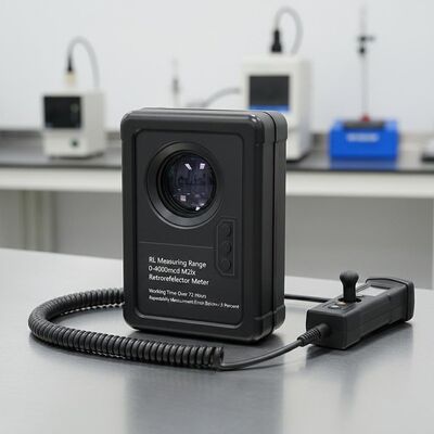 RL محدوده اندازه گیری 0-4000mcd M2lx ساعت کار رترورفکتور متر بیش از 72 ساعت تکرار پذیری خطای اندازه گیری کمتر از 3 درصد
